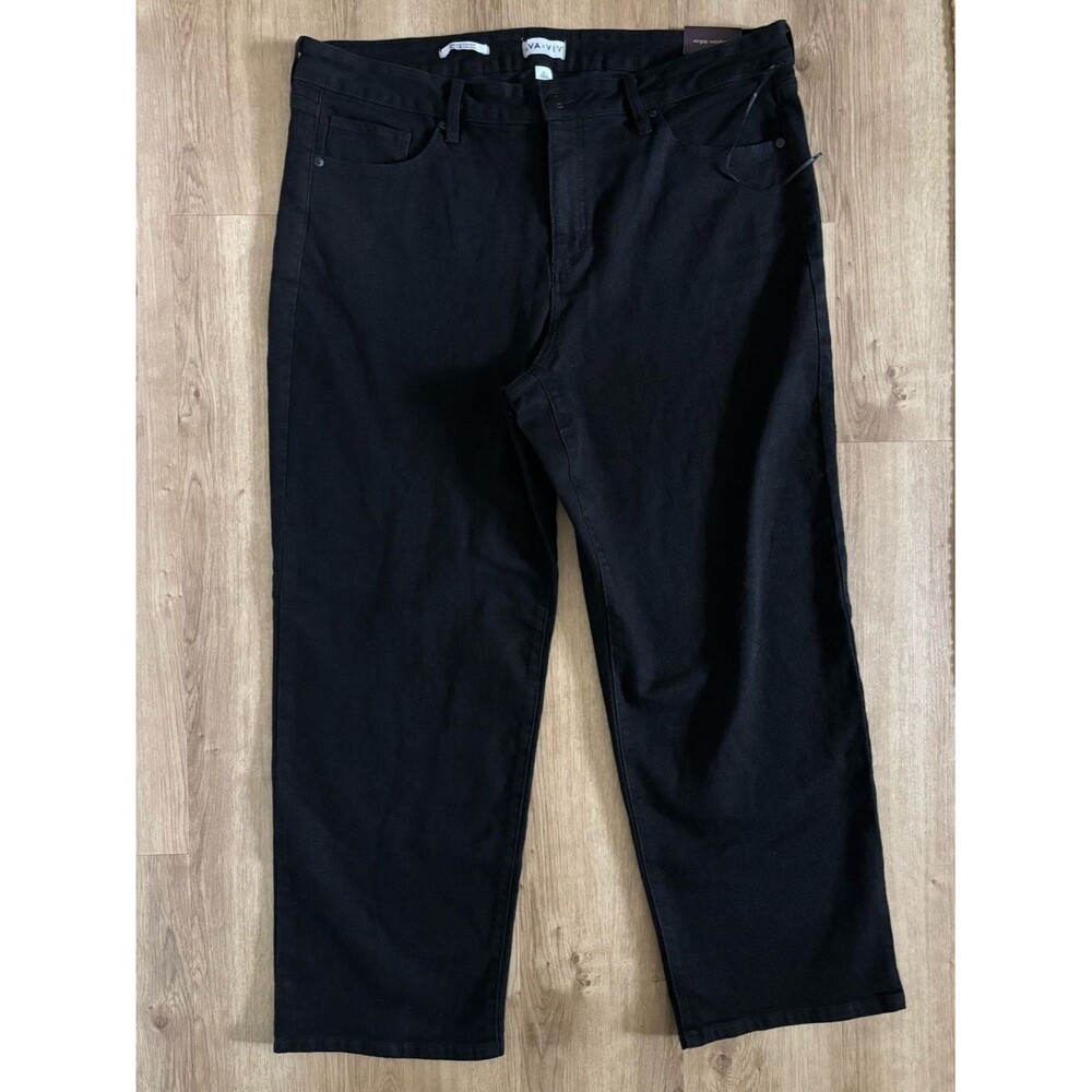 Ava & Viv Jeans Black Straight High Rise Women’s 20